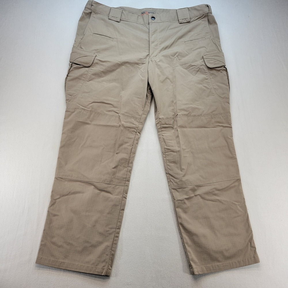 5.11 Tactical Stryke Pants Mens 42x30 Khaki Tan Ripstop Cargo Trousers 74369